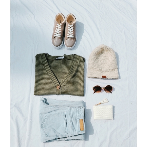 🆕️Let's stay in Collection// Green Cardigan - Picture 2 of 7